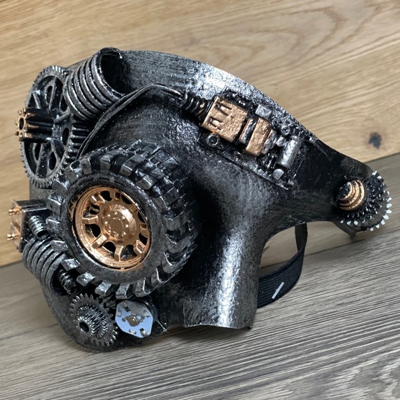 Half Face Mask Phantom of the Opera Steampunk  NWT - Picture 5 of 8